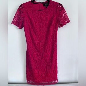 Laundry by Shelli Segal Los Angeles Red Lace Sheath Mini Dress Women’s Size 6P